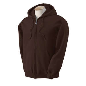 Gildan Heavy Blend Full Zip Hood - Dark/Color Chocolate, Dark