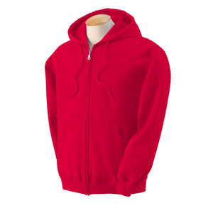 Gildan Heavy Blend Full Zip Hood - Dark/Color Red