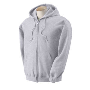 Gildan Heavy Blend Full Zip Hood - Light/Heather Gray, Ash