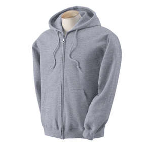 Gildan Heavy Blend Full Zip Hood - Light/Heather Gray, Sport