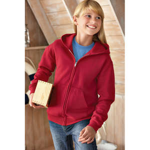 Jerzees Youth 8 oz 50/50 Nublend Full Zip Hood - Dark/Color