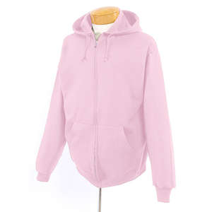 Jerzees 8 oz 50/50 Nublend Full Zip Hood - Dark/Color Pink