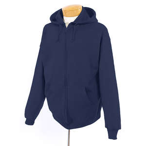 Jerzees 9 oz 50/50 Full Zip Nublend Hooded Sweatshirt - Dark/Color Blue, Navy
