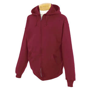 Jerzees 9 oz 50/50 Full Zip Nublend Hooded Sweatshirt - Dark/Color Maroon