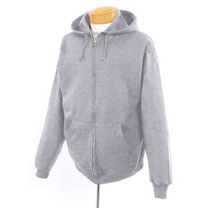 Jerzees 9 oz 50/50 Full Zip Nublend Hooded Sweatshirt - Light/Heather Gray, Birch