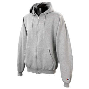 Custom Promotional Champion 9 oz 50/50 Full Zip Hooded Fleece - Light/Heather