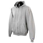 Imprinted Zippered Sweatshirts - Champion 9 oz 50/50 Full Zip Hooded Fleece - Light/Heather