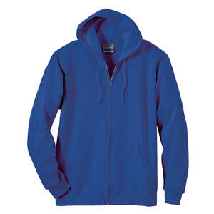 Hanes 10 oz 90/10 Ultimate Cotton Printpro Full Zip Hood - Dark/Color Blue, Deep Royal