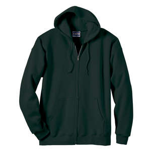 Hanes 10 oz 90/10 Ultimate Cotton Printpro Full Zip Hood - Dark/Color Green, Deep Forest
