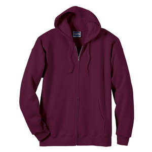 Hanes 10 oz 90/10 Ultimate Cotton Printpro Full Zip Hood - Dark/Color Maroon