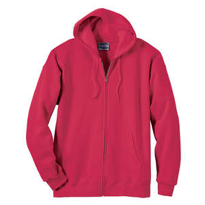 Hanes 10 oz 90/10 Ultimate Cotton Printpro Full Zip Hood - Dark/Color Red, Deep