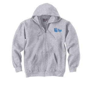 Hanes 10 oz 90/10 Ultimate Cotton Printpro Full Zip Hood - Light/Heather