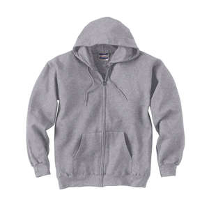 Hanes 10 oz 90/10 Ultimate Cotton Printpro Full Zip Hood - Light/Heather Steel, Light