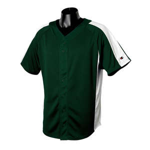 Custom Promotional Champion Pieced Mesh Button-Front Baseball Jersey - Dark/All