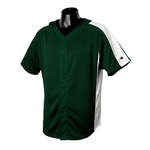 Logo Performance T-Shirts - Champion Pieced Mesh Button-Front Baseball Jersey - Dark/All