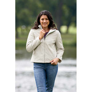 Custom Promotional Weatherproof Womens Boa Fleece Lined PVC Jacket - Dark/All
