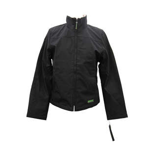 Weatherproof Womens Boa Fleece Lined PVC Jacket - Dark/All Black/Natural