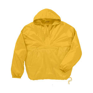 Harriton Packable Nylon Jacket - Dark/All Yellow, Sunray