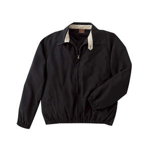Harriton Microfiber Club Jacket - Dark/All Black/Gray, Stone