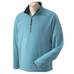 Personalized Winter Products - Chestnut Hill Mens Quarter-Zip Micro 100 Lightweight Fleece Jacket - Dark/All