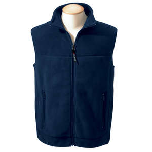 Chestnut Hill Unisex Polartec Full-Zip Microfleece Vest - Dark/All Blue, True Navy/Blue, True Navy