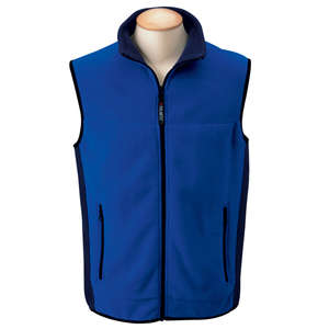 Custom Promotional Chestnut Hill Unisex Polartec Full-Zip Microfleece Vest - Dark/All