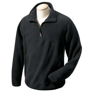 Chestnut Hill Unisex Polartec Quarter-Zip Jacket - Dark/All Black/Black