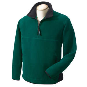 Chestnut Hill Unisex Polartec Quarter-Zip Jacket - Dark/All Green, Darkest/Black