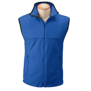 Chestnut Hill Unisex Microfleece Full Zip Vest - Dark/All Blue, True Royal