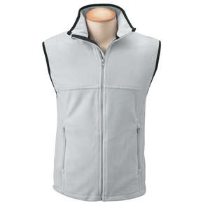 Chestnut Hill Unisex Microfleece Full Zip Vest - Dark/All Silver, Gray