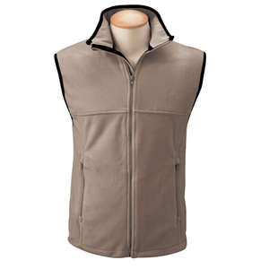 Chestnut Hill Unisex Microfleece Full Zip Vest - Dark/All Khaki, Surplus