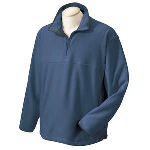 Chestnut Hill Unisex Microfleece Quarter-Zip Pullover - Dark/All Blue, New Navy
