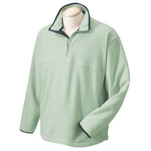 Chestnut Hill Unisex Microfleece Quarter-Zip Pullover - Dark/All Green, Cactus
