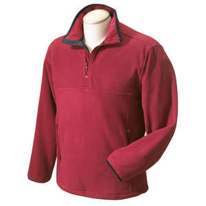 Chestnut Hill Unisex Microfleece Quarter-Zip Pullover - Dark/All Merlot