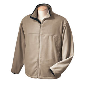 Chestnut Hill Mens Microfleece Full-Zip Jacket - Dark/All Khaki, Surplus
