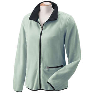 Chestnut Hill Womens Microfleece Full-Zip Jacket - Dark/All Cactus