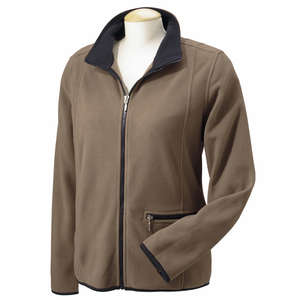 Chestnut Hill Womens Microfleece Full-Zip Jacket - Dark/All Surplus