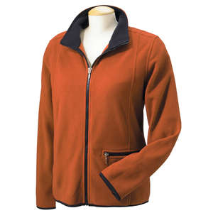 Chestnut Hill Womens Microfleece Full-Zip Jacket - Dark/All Sienna