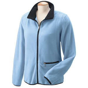 Custom Promotional Chestnut Hill Womens Microfleece Full-Zip Jacket - Dark/All