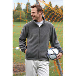 Harriton Mens Full-Zip Fleece - Dark/All