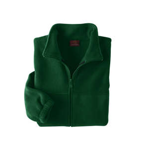 Harriton Mens Full-Zip Fleece - Dark/All Green, Hunter