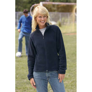 Harriton Womens Full-Zip Fleece - Dark/All 