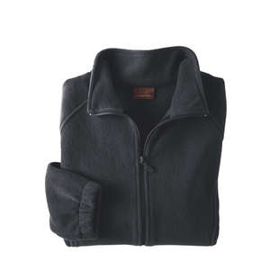 Harriton Womens Full-Zip Fleece - Dark/All Charcoal