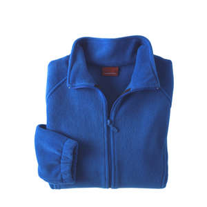 Harriton Womens Full-Zip Fleece - Dark/All Blue, True Royal
