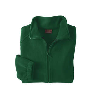 Harriton Womens Full-Zip Fleece - Dark/All Green, Hunter