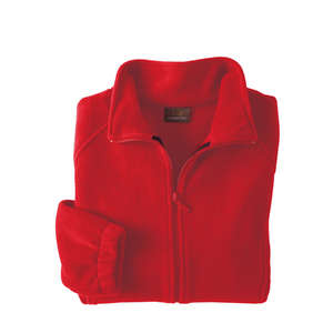 Harriton Womens Full-Zip Fleece - Dark/All Red