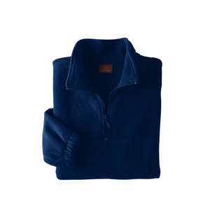 Harriton Unisex 1/4-Zip Fleece Pullover - Dark/All Blue, Navy
