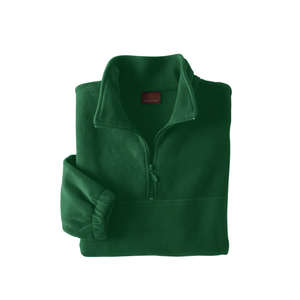Harriton Unisex 1/4-Zip Fleece Pullover - Dark/All Green, Hunter