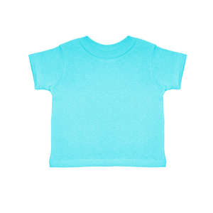 Rabbit Skins Toddler Short Sleeve Tee - Dark/Color Blue, Aqua