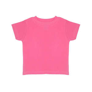 Rabbit Skins Toddler Short Sleeve Tee - Dark/Color Pink, Hot